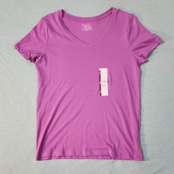 True & Co. Tops - True & Co. Women's Lavender V-Neck Tee